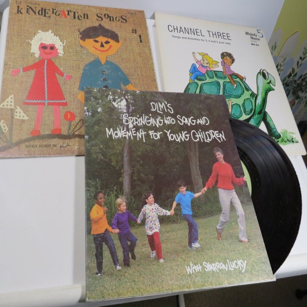 Children's Educational (3) LP Vinyl Records for Early Childhood Kids